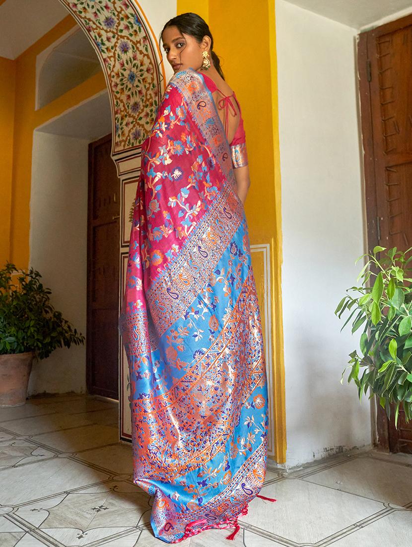 women self design chanderi saree with blouse - 21678726 - Standard Image - 2