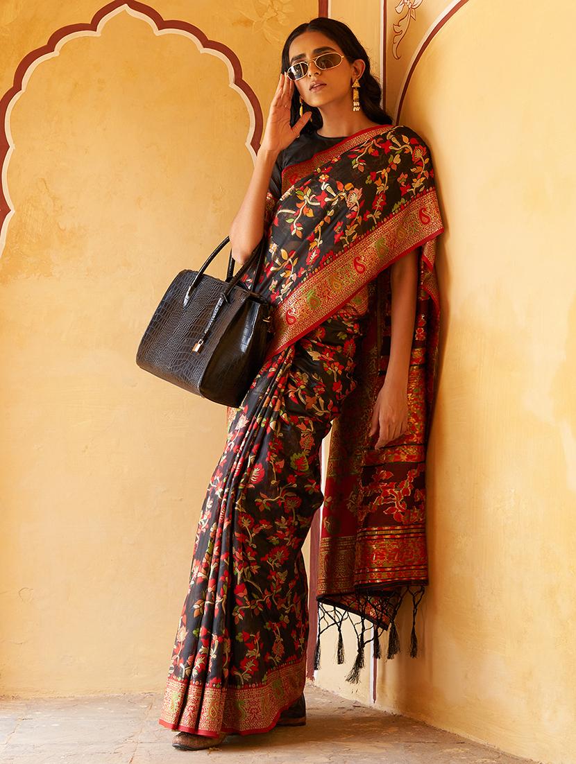 women self design chanderi saree with blouse - 21678729 -  Zoom Image - 0