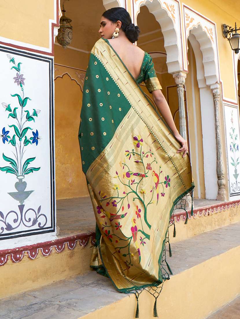 women self design paithani saree with blouse - 21678737 -  Standard Image - 2