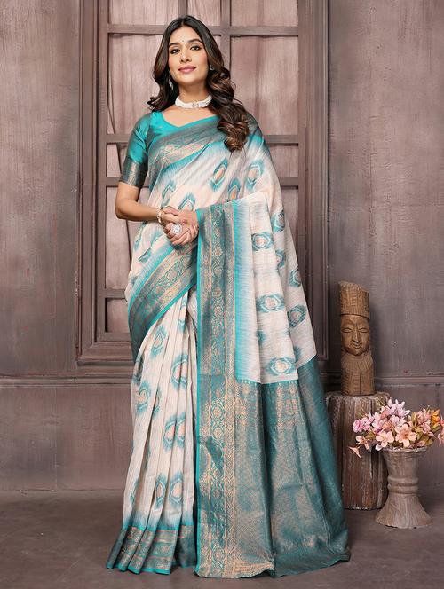 women self design kanjivaram saree with blouse - 21678763 - Standard Image - 0