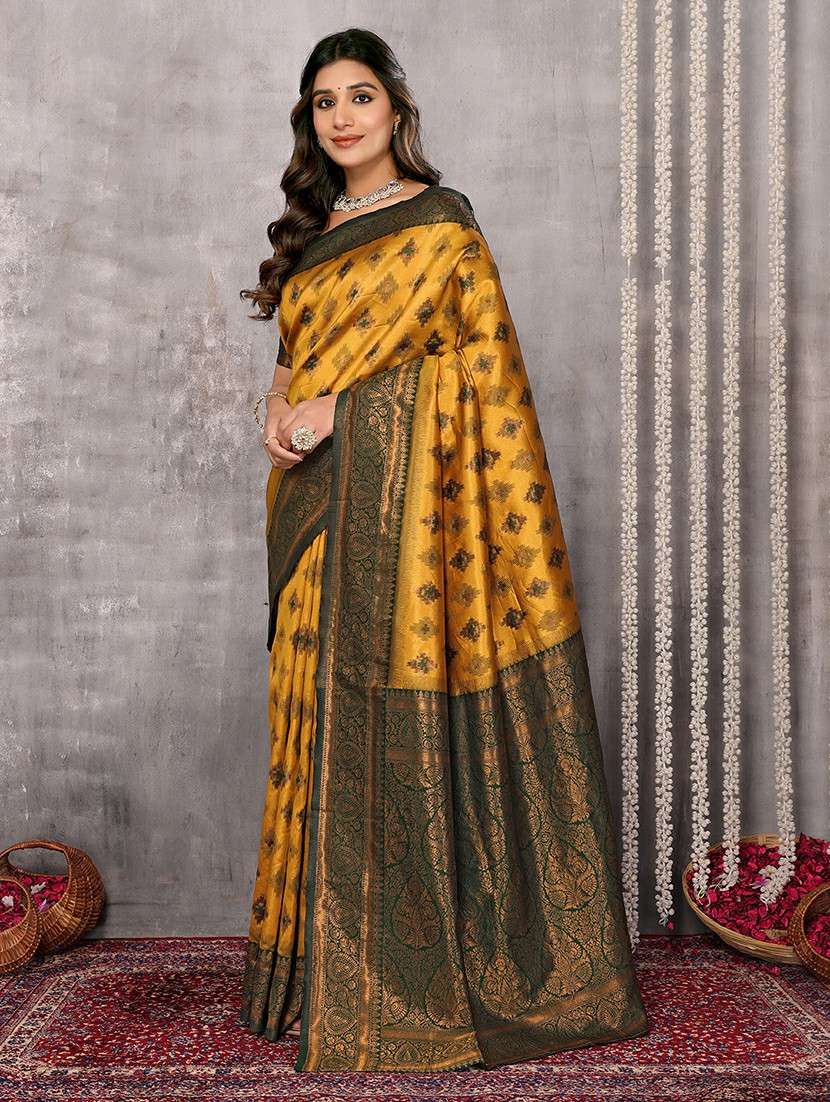 women self design kanjivaram saree with blouse - 21678765 -  Standard Image - 2