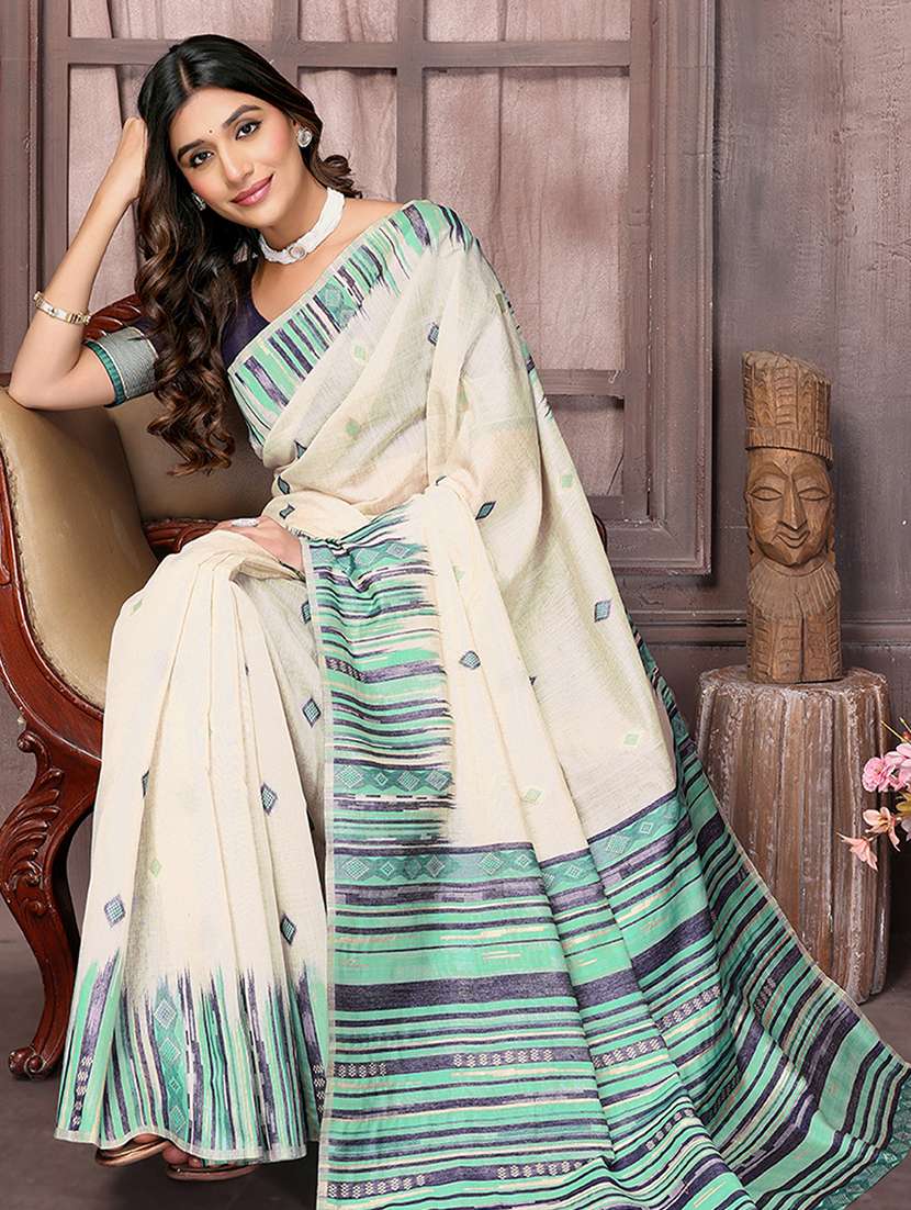 women self design handloom saree with blouse - 21678769 -  Standard Image - 2