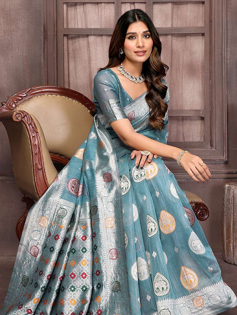 women self design kanjivaram saree with blouse - 21678773 -  Standard Image - 2