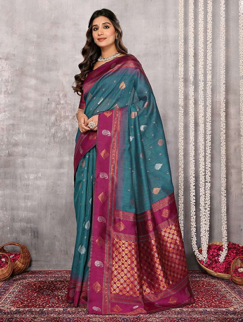 women self design bordered saree with blouse - 21678809 -  Standard Image - 2