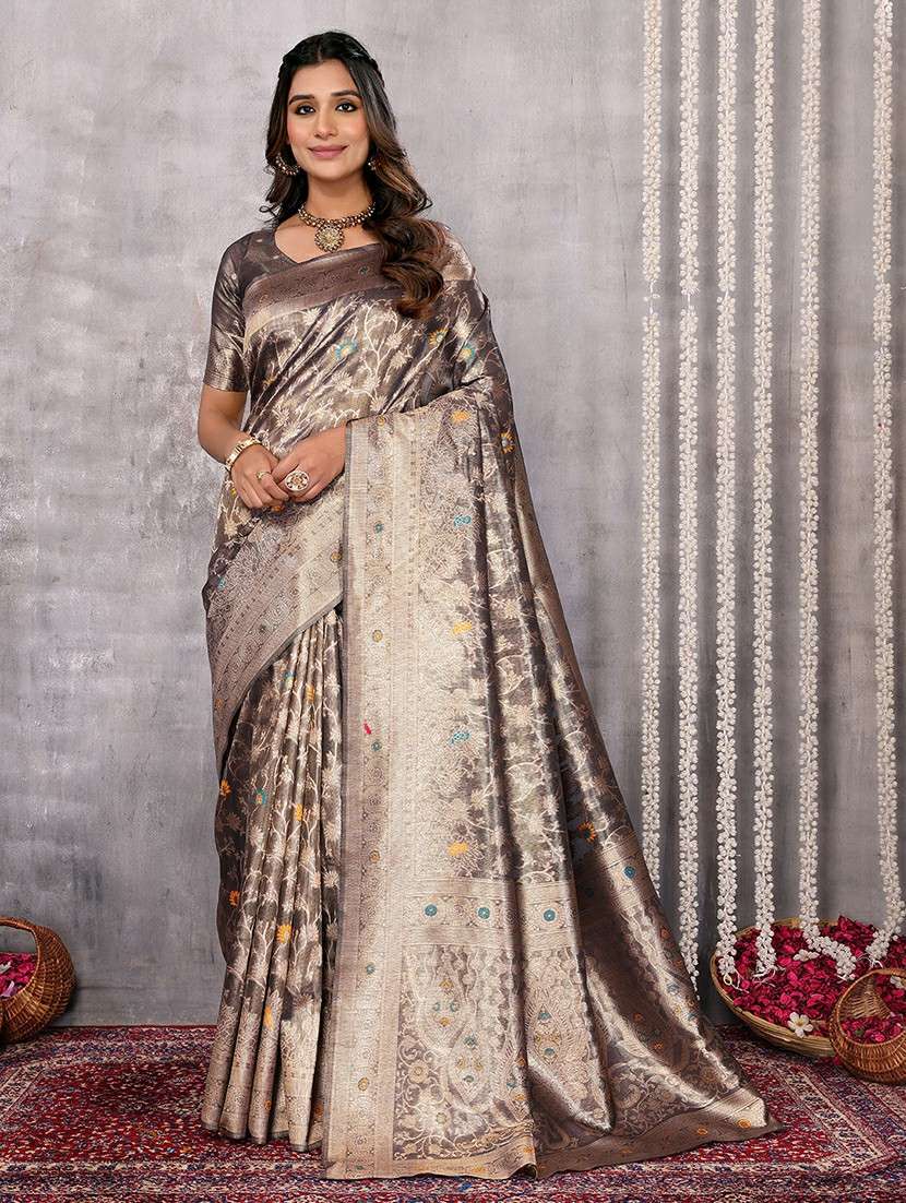 women self design banarasi saree with blouse - 21678816 -  Standard Image - 2