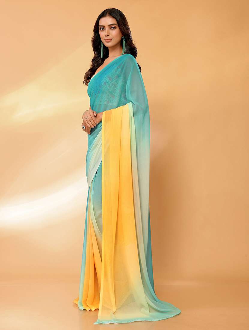 women tie & dye printed saree with blouse - 21678835 -  Standard Image - 2