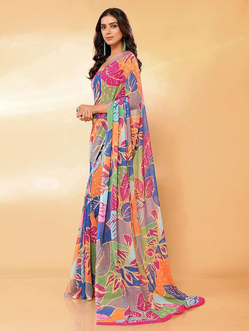 women printed saree with blouse - 21678846 -  Standard Image - 2