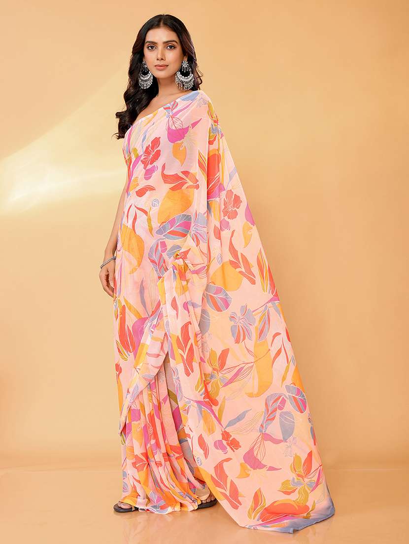 women printed saree with blouse - 21678847 - Standard Image - 2