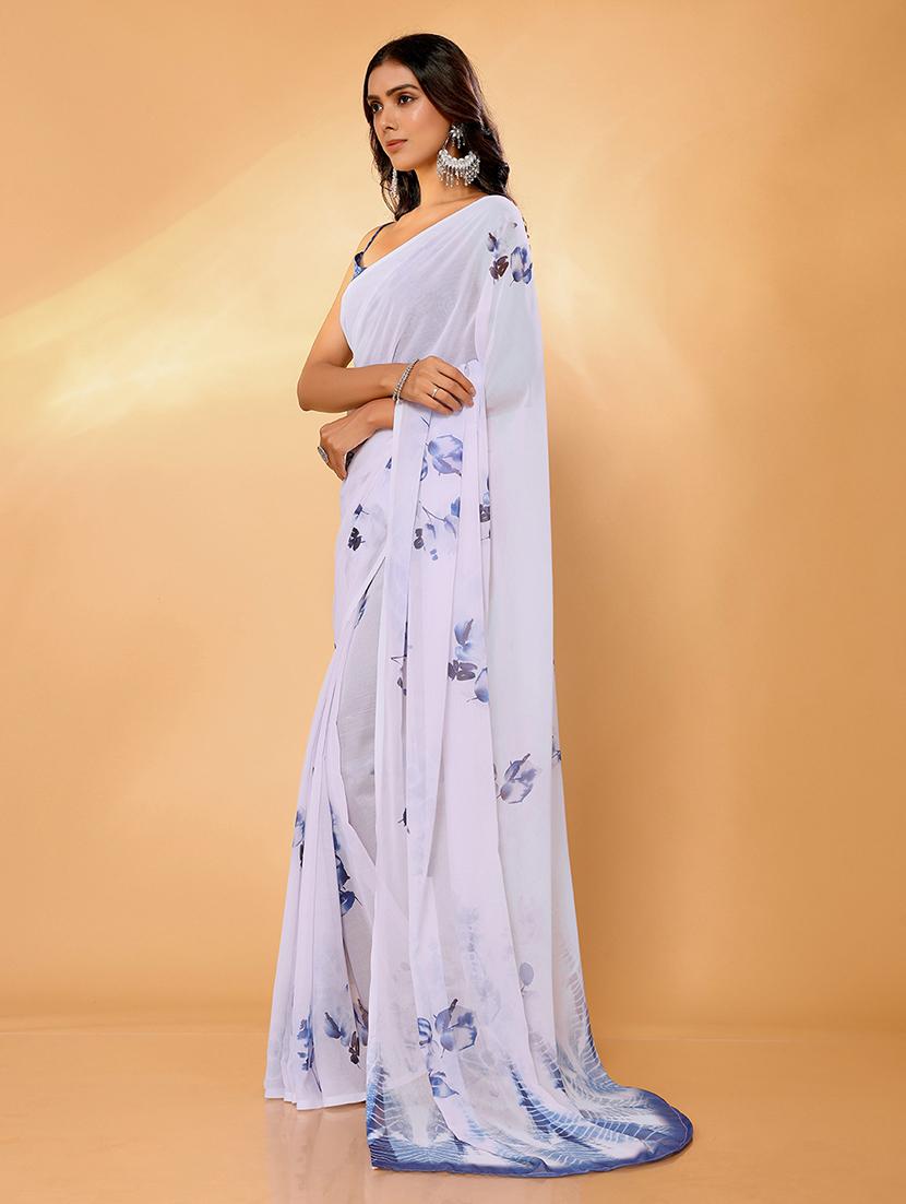 women floral printed saree with blouse - 21678848 - Standard Image - 2