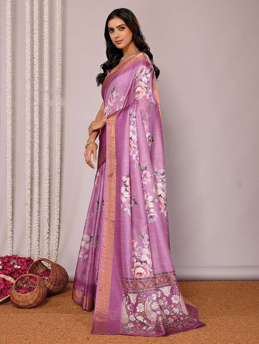 women floral printed saree with blouse - 21678899 -  Standard Image - 2