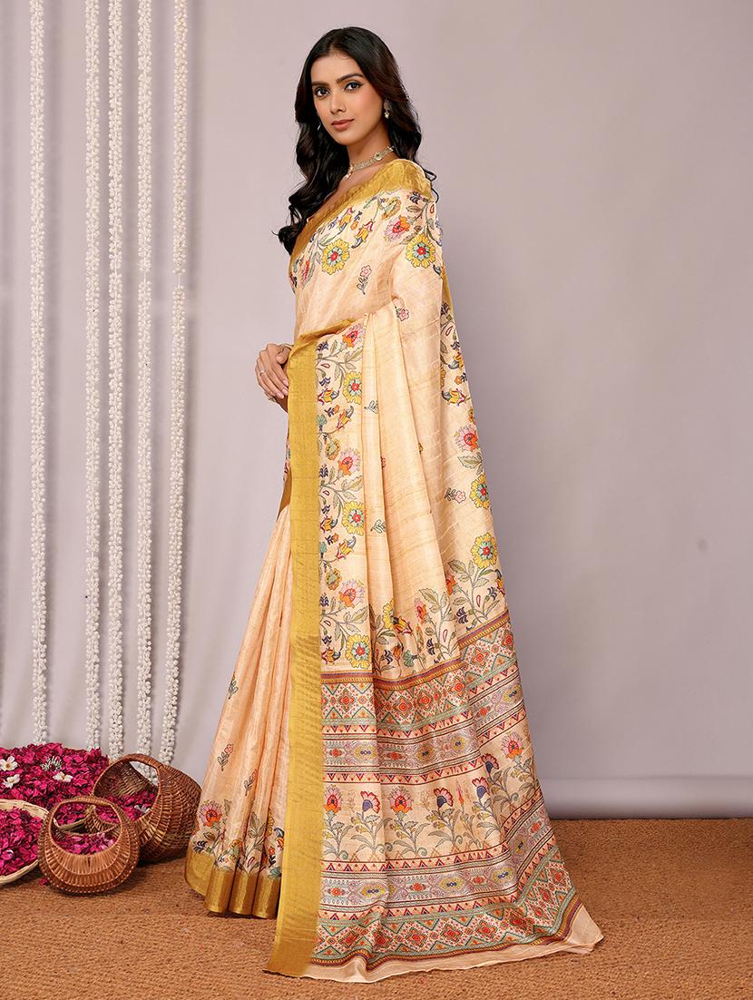 women floral printed saree with blouse - 21678912 - Standard Image - 2