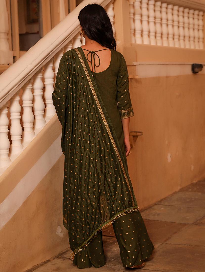 women foil print kurta sharara set with dupatta - 21679240 - Standard Image - 2