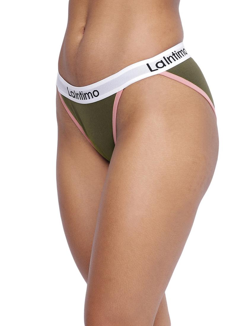 women plain low rise bikini panty - 21679327 - Standard Image - 2