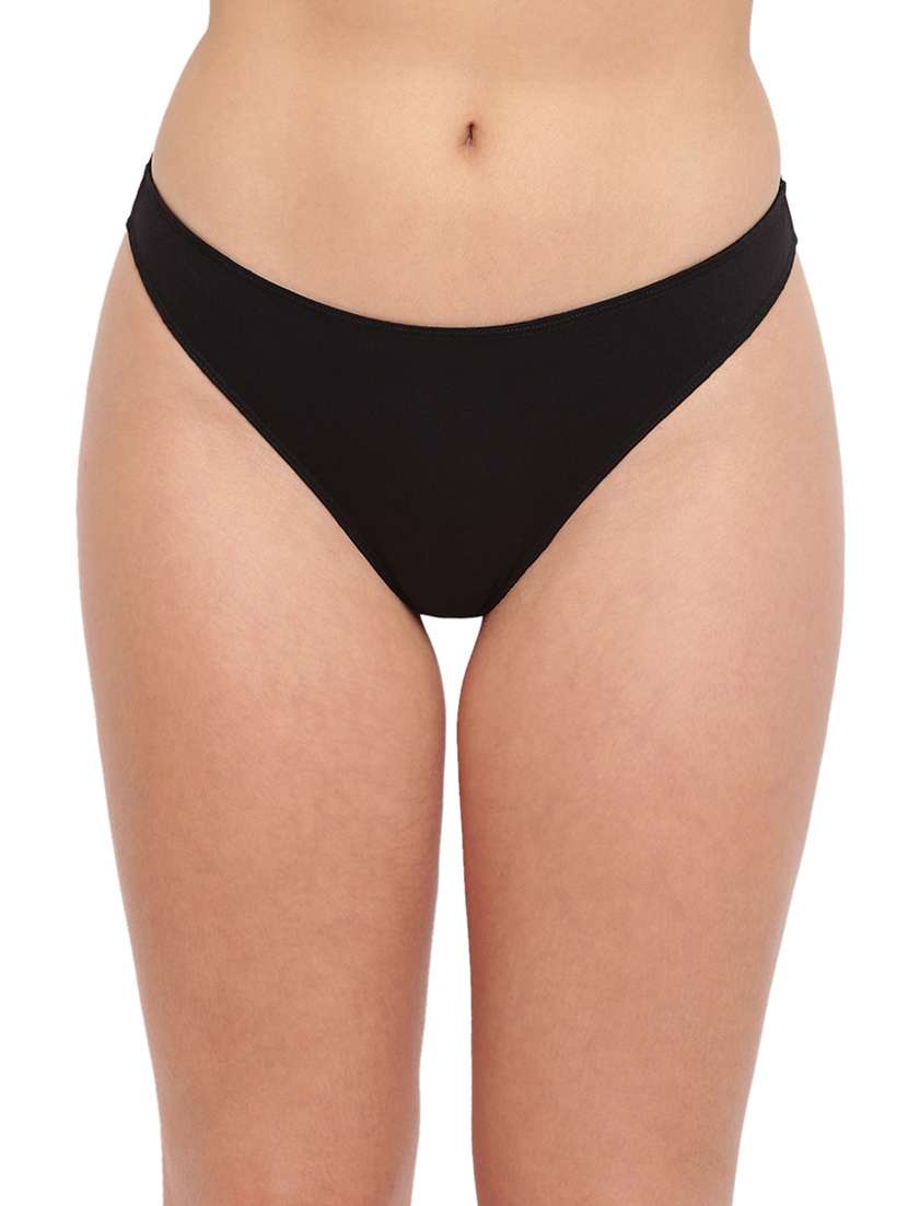 women solid low rise bikini panty