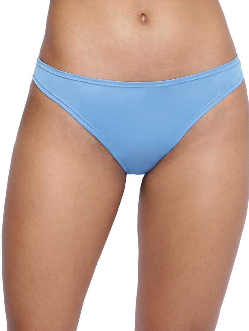 women solid low rise bikini 