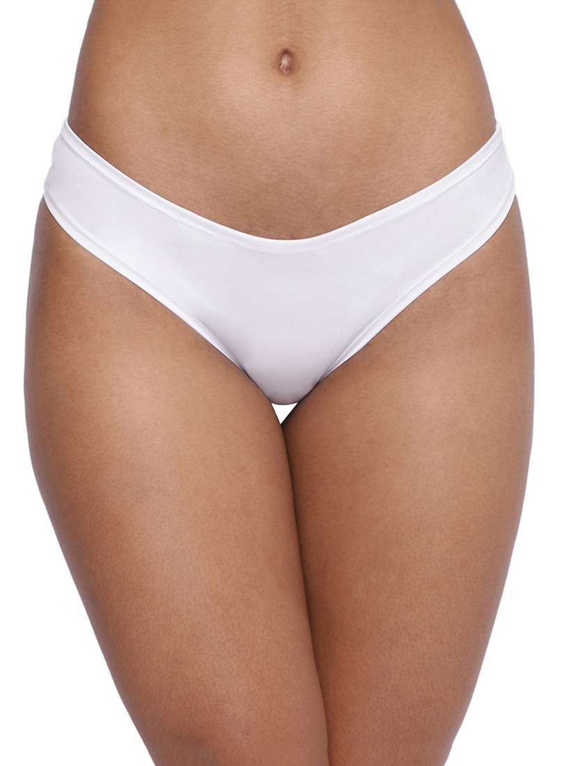 white poly spandex bikini panty