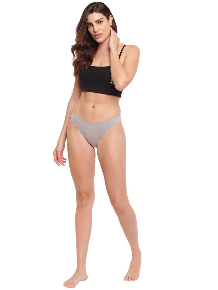 grey cotton blend bikini panty - 21679419 - Standard Image - 2