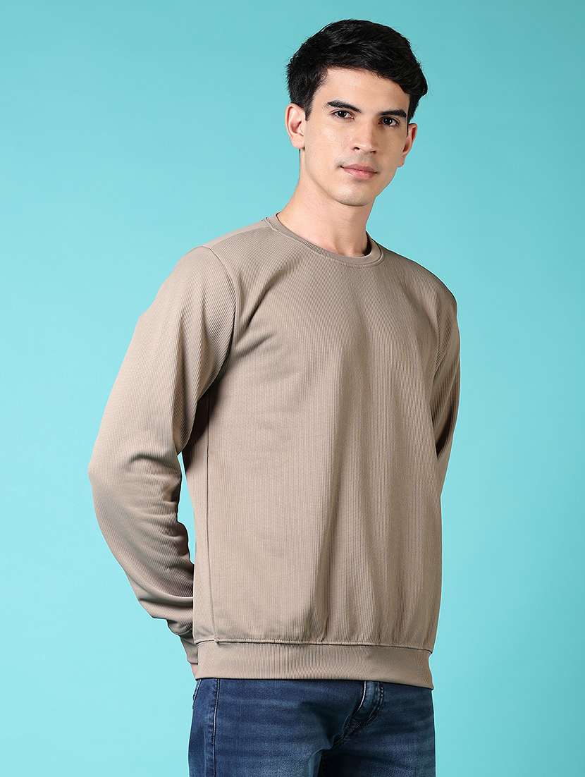 men solid long sleeve sweatshirt