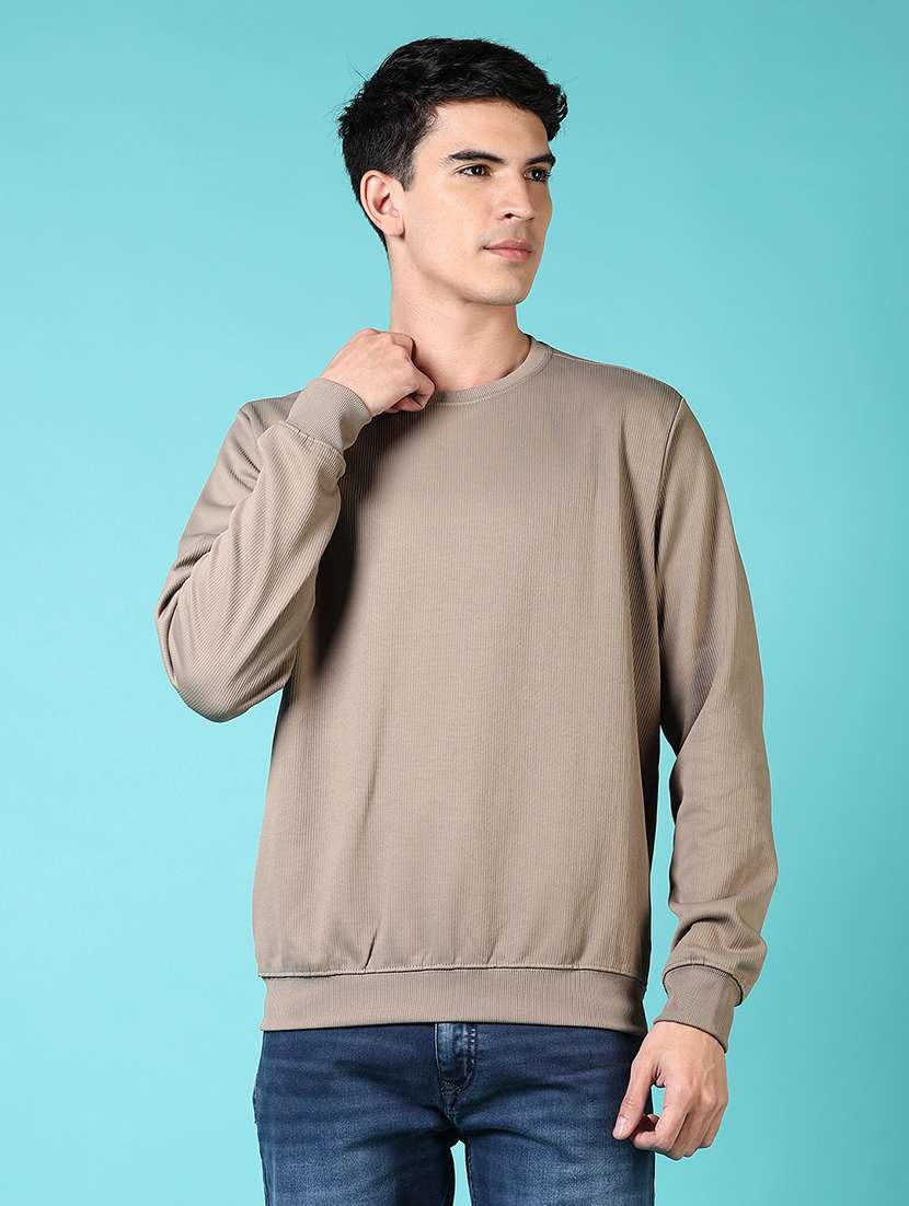 men solid long sleeve sweatshirt - 21679750 -  Standard Image - 2