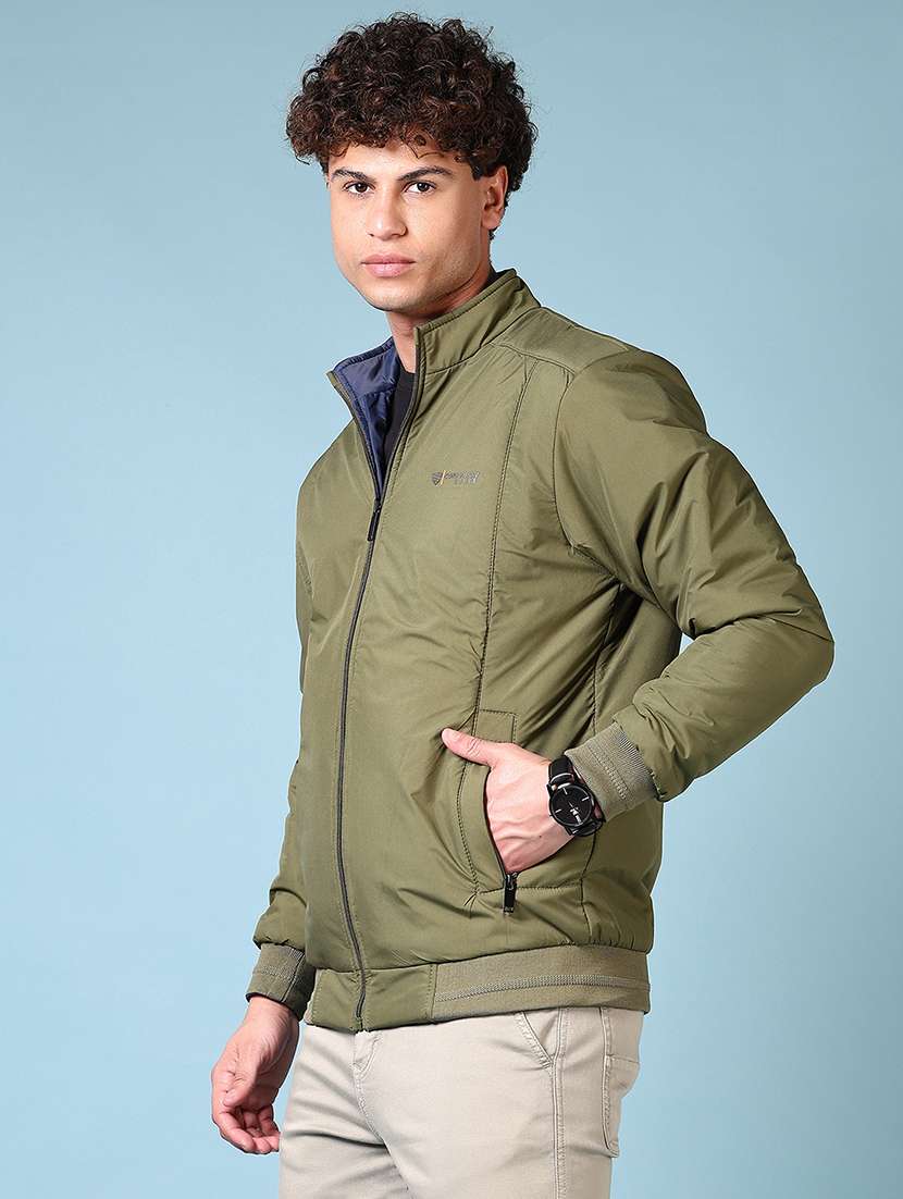 men long sleeves solid bomber jacket - 21679763 -  Standard Image - 2