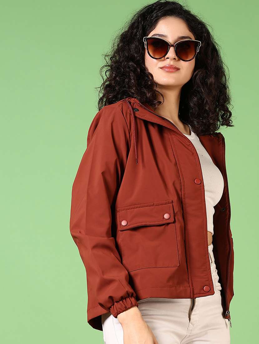 women solid long sleeve jacket