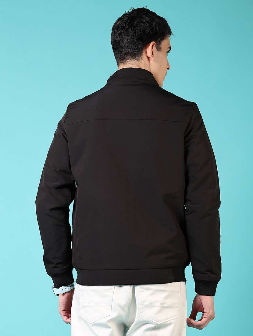 men long sleeves solid bomber jacket - 21679808 -  Standard Image - 2