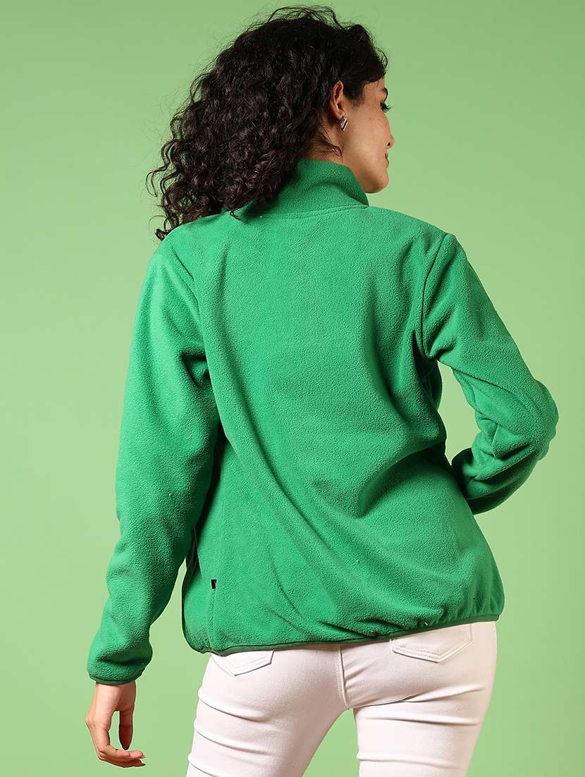 women green solid long sleeve regular jacket - 21679914 -  Standard Image - 2