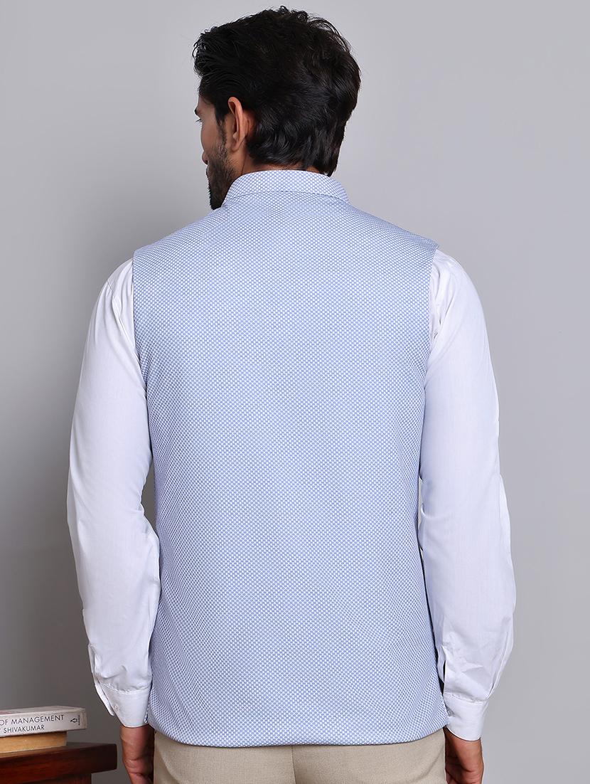 men mandarin neck sleeveless nehru jacket - 21679980 - Standard Image - 2
