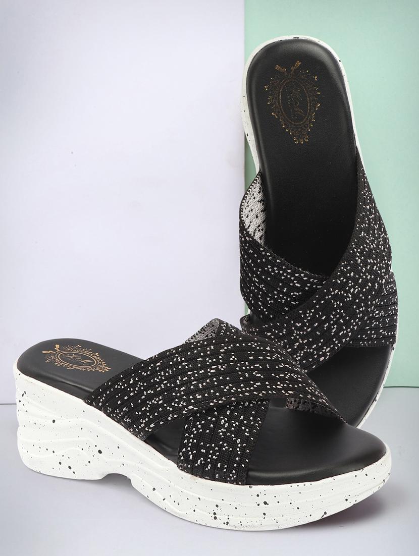 women black slip on wedges - 21679990 -  Zoom Image - 0