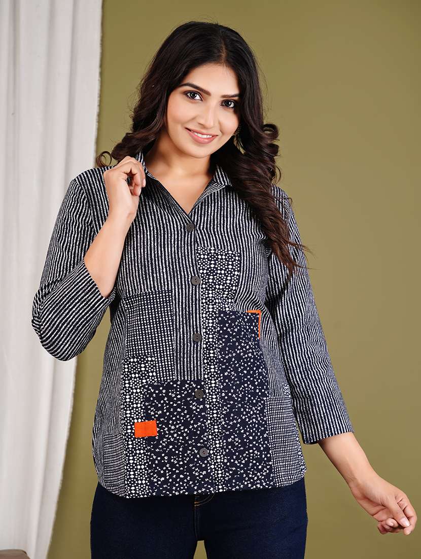 men black printed regular shirt