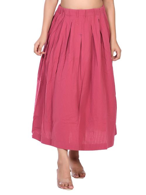 women mid rise solid pleated skirt - 21680318 - Standard Image - 0