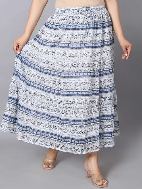 women mid rise printed tiered skirt - 21680319 -  Standard Image - 0