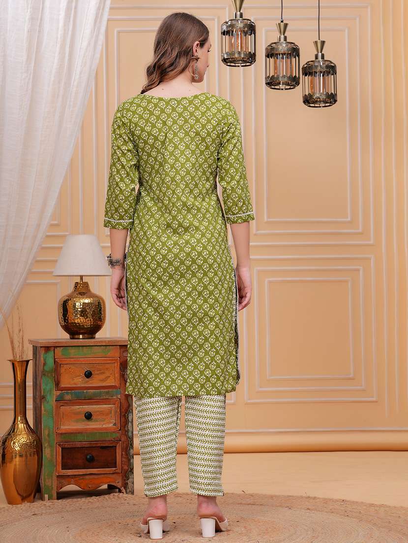 women three quarter sleeve suit set - 21680364 - Standard Image - 2