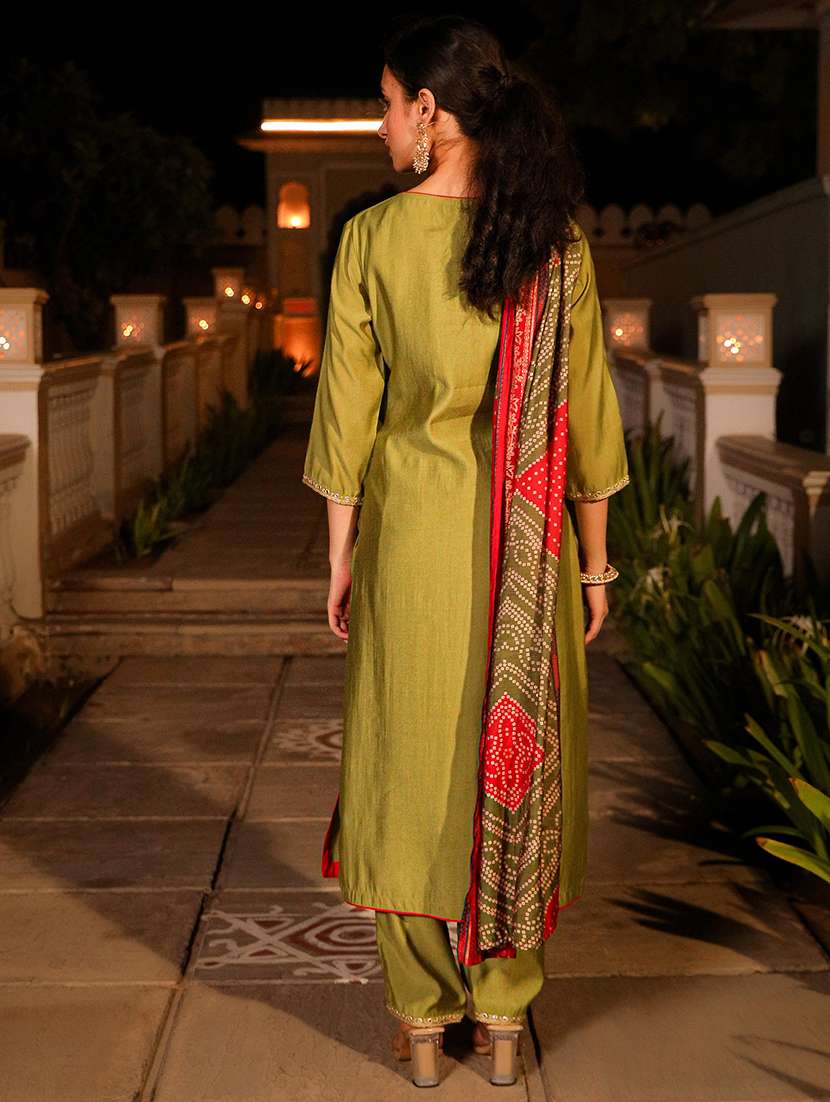 women embroidered kurta pant set with duaptta - 21680473 -  Standard Image - 2