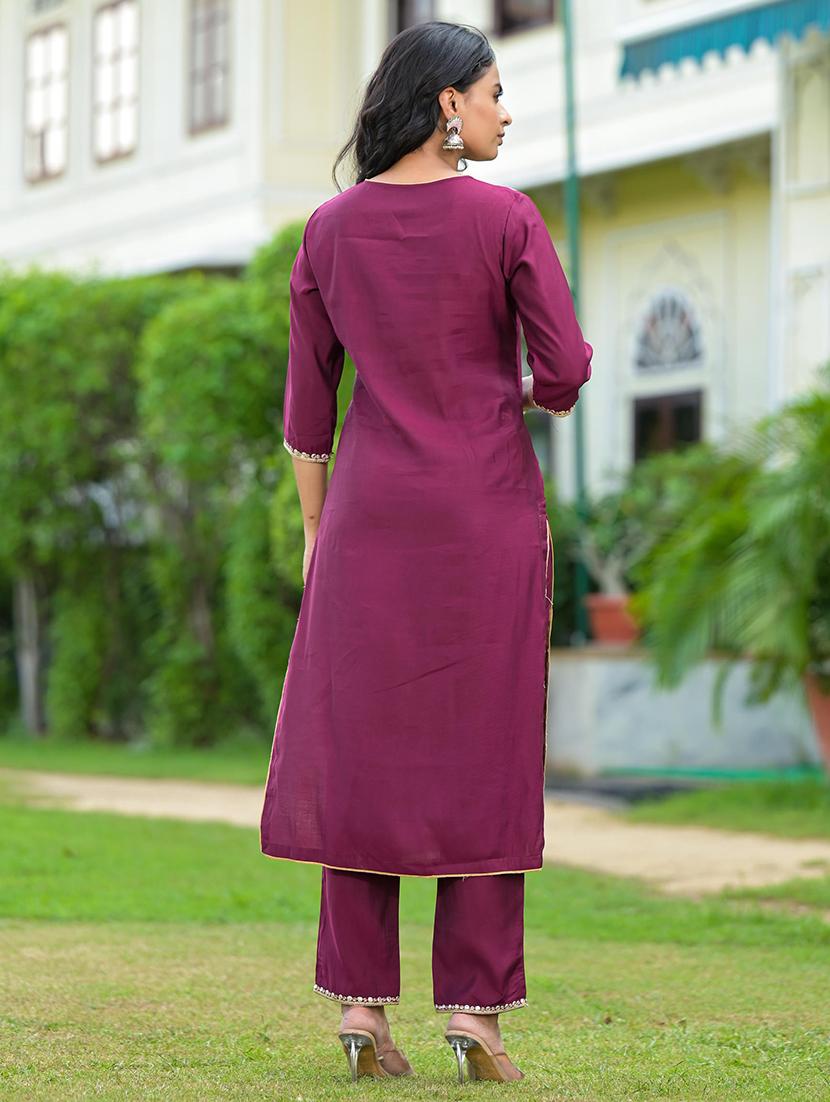 women embroidered kurta pant set with duaptta - 21680474 - Standard Image - 2