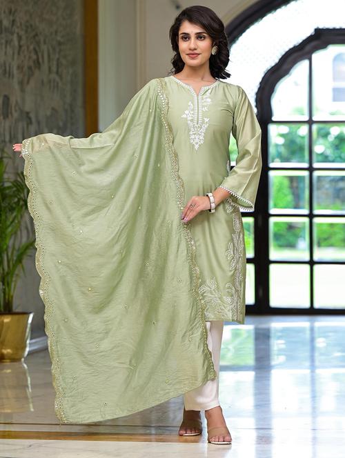 women embroidered kurta pant set with duaptta - 21680523 - Standard Image - 0