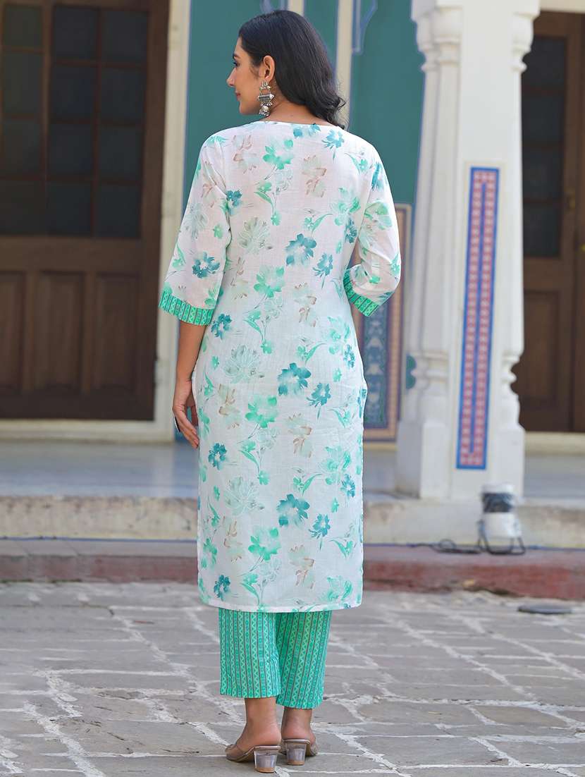 women floral kurta pant set with dupatta - 21680538 -  Standard Image - 2