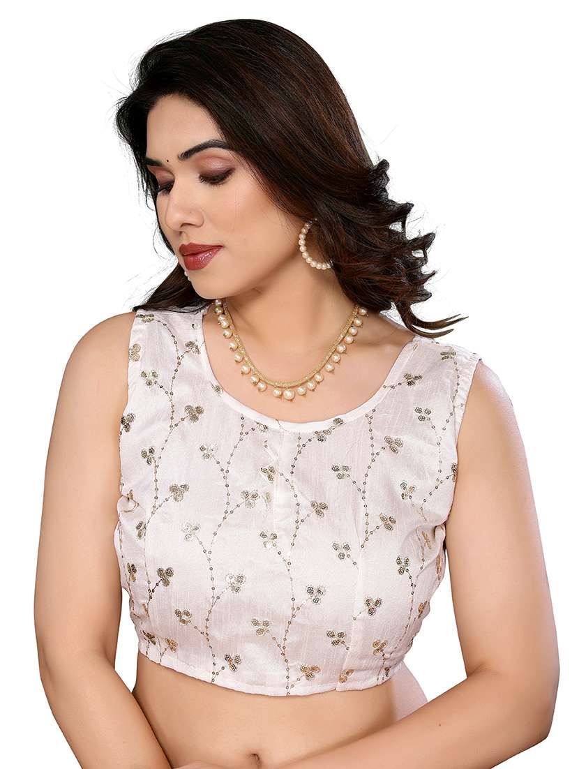 women solid plain saree with blouse - 21680560 - Standard Image - 2
