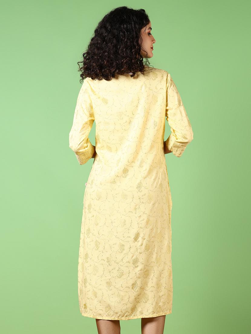 women mandarin neck printed straight kurta - 21681027 - Standard Image - 2