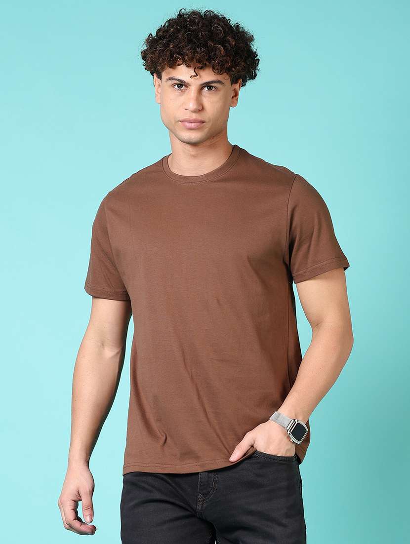 men solid short sleeve t-shirt
