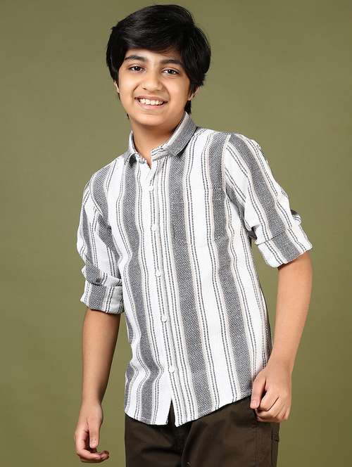 boys self designed collared shirt