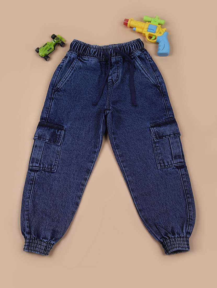 boys mid rise plain cargo