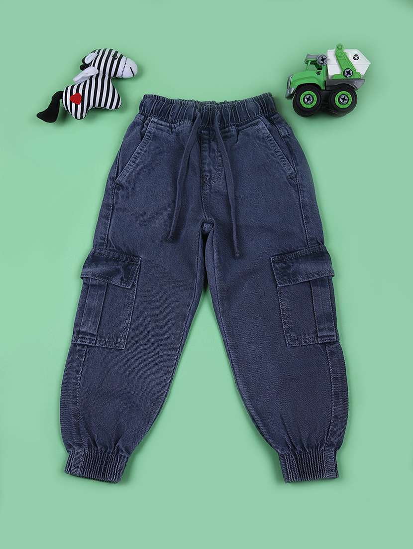 boys mid rise plain cargo