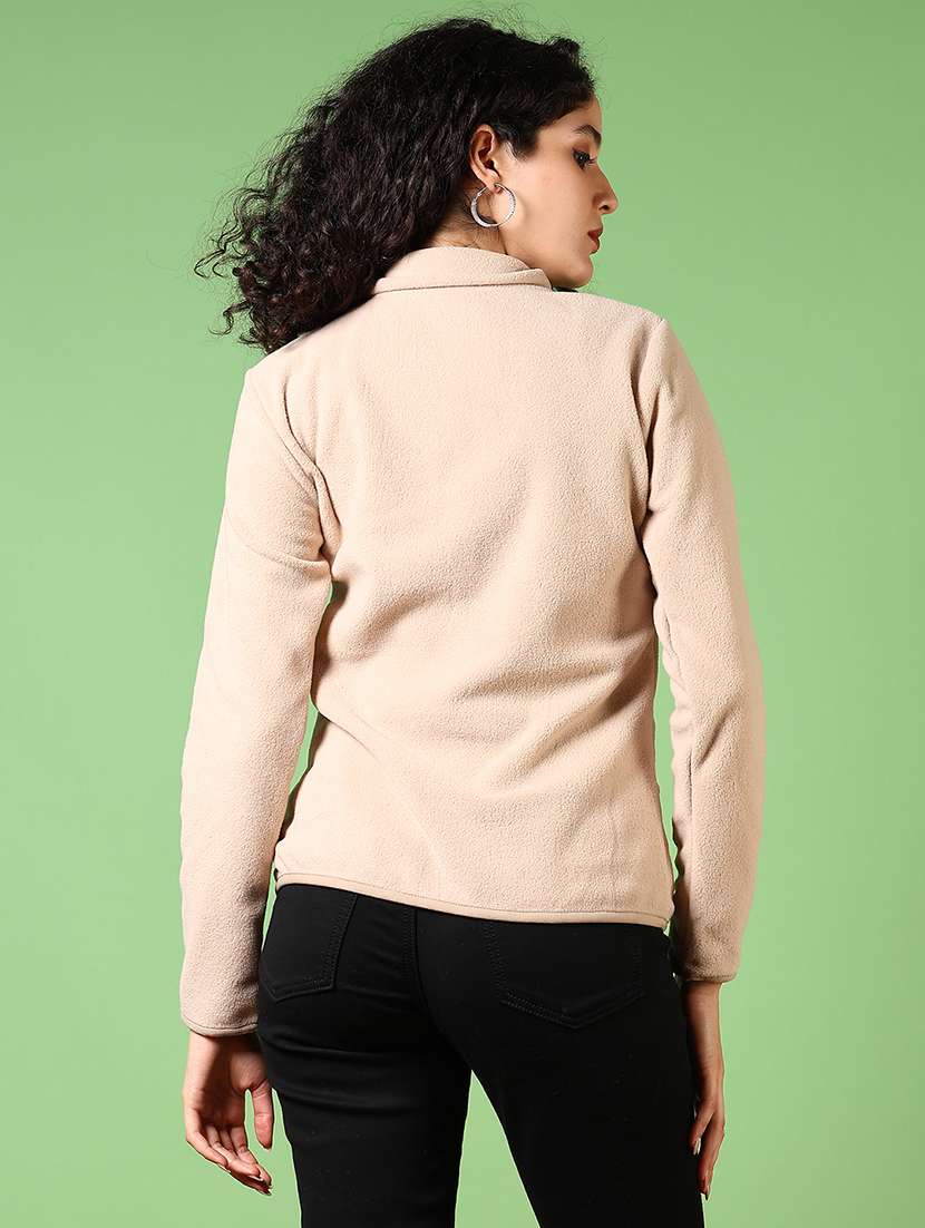 women solid long sleeves sweatshirt - 21681152 -  Standard Image - 2