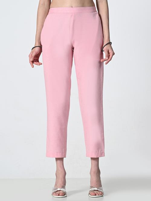 women solid cigarette trouser - 21681176 - Standard Image - 0