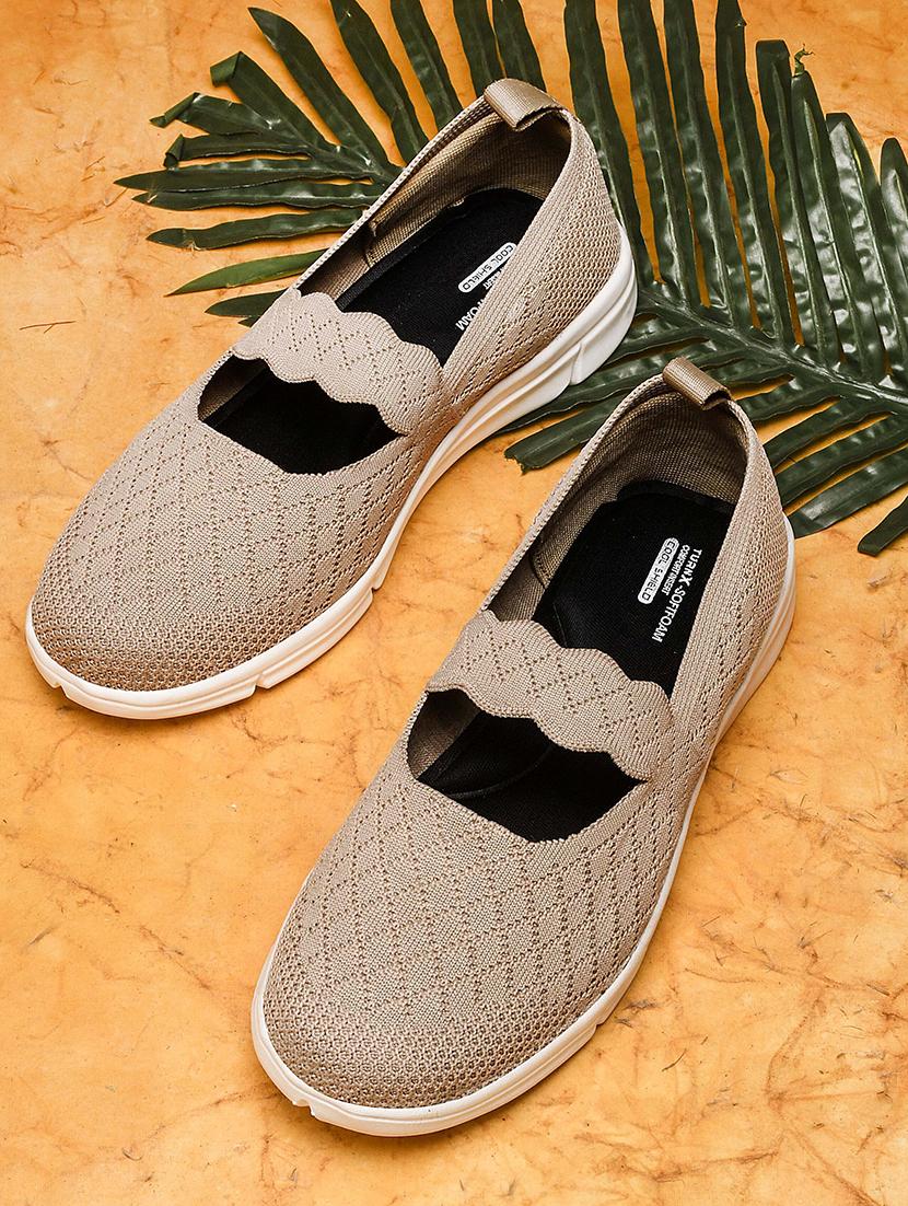 women beige slip on casual shoes - 21681550 -  Zoom Image - 0