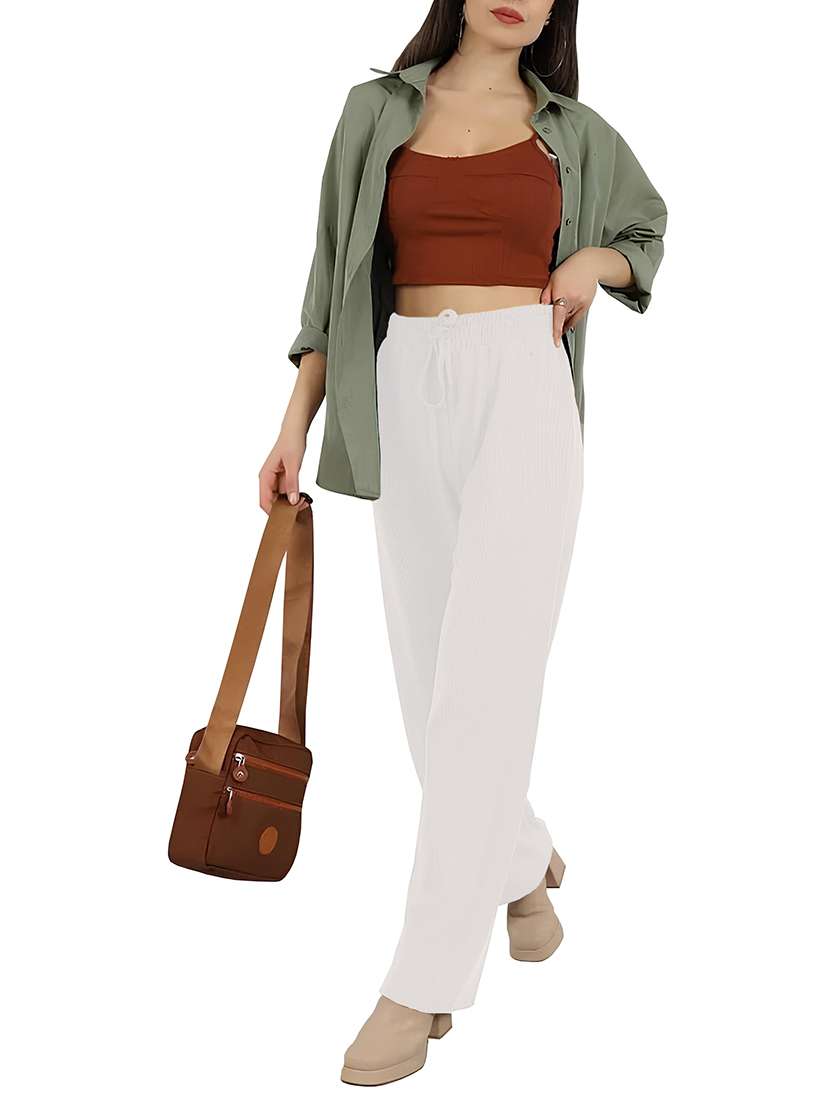 women solid straight palazzo - 21681698 - Standard Image - 2