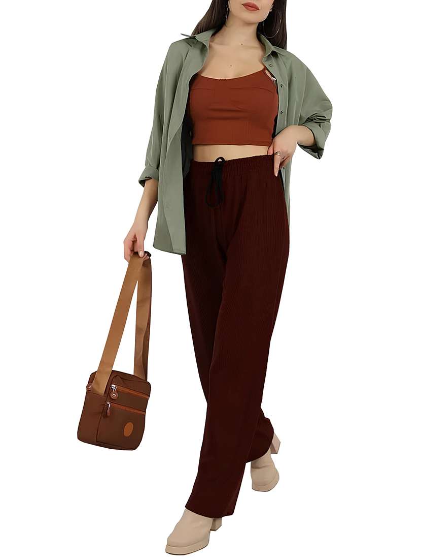 women solid straight palazzo - 21681699 -  Standard Image - 2