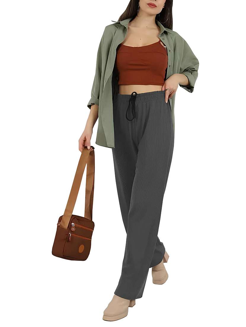 women solid straight palazzo - 21681701 - Standard Image - 2