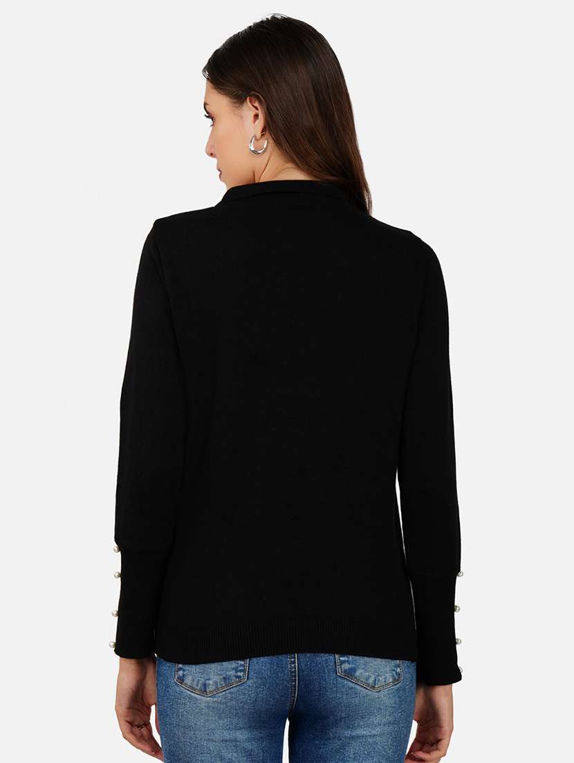women embellished long sleeves pullover - 21681873 - Standard Image - 2